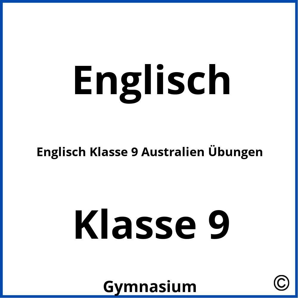 Englisch Klasse 9 Australien Übungen