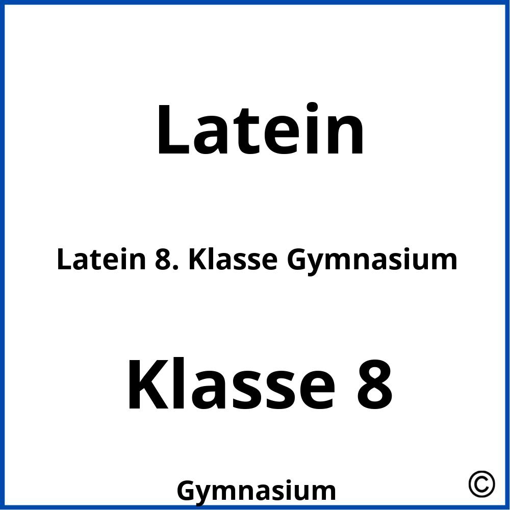 Latein 8. Klasse Gymnasium