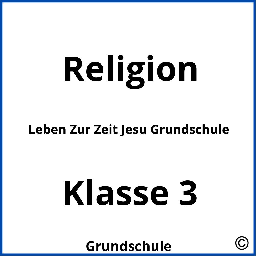 Leben Zur Zeit Jesu Grundschule