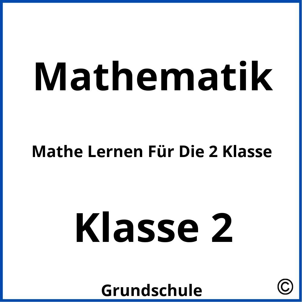 Mathe Lernen Für Die 2 Klasse