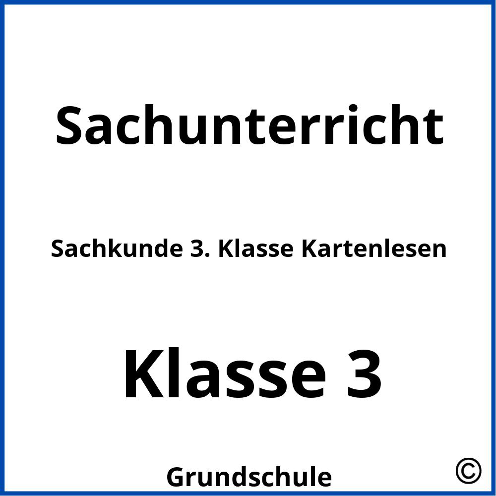 Sachkunde 3. Klasse Kartenlesen