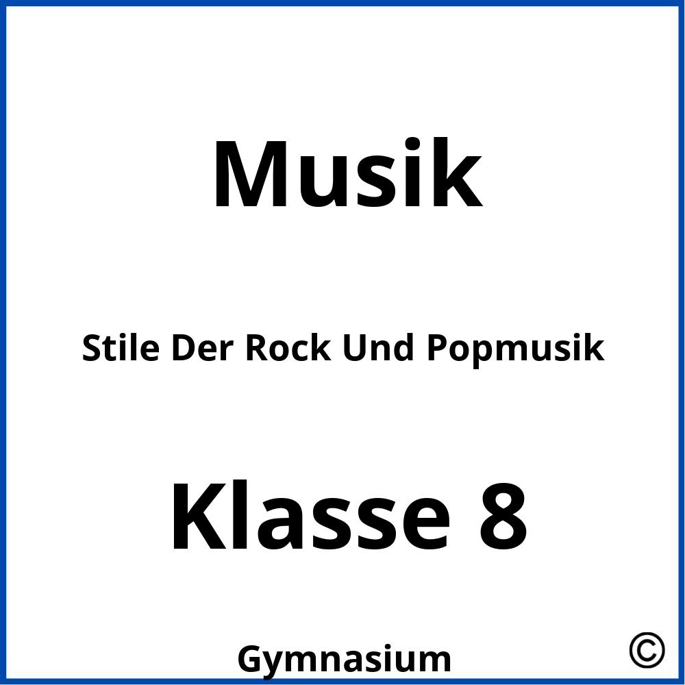 Stile Der Rock Und Popmusik